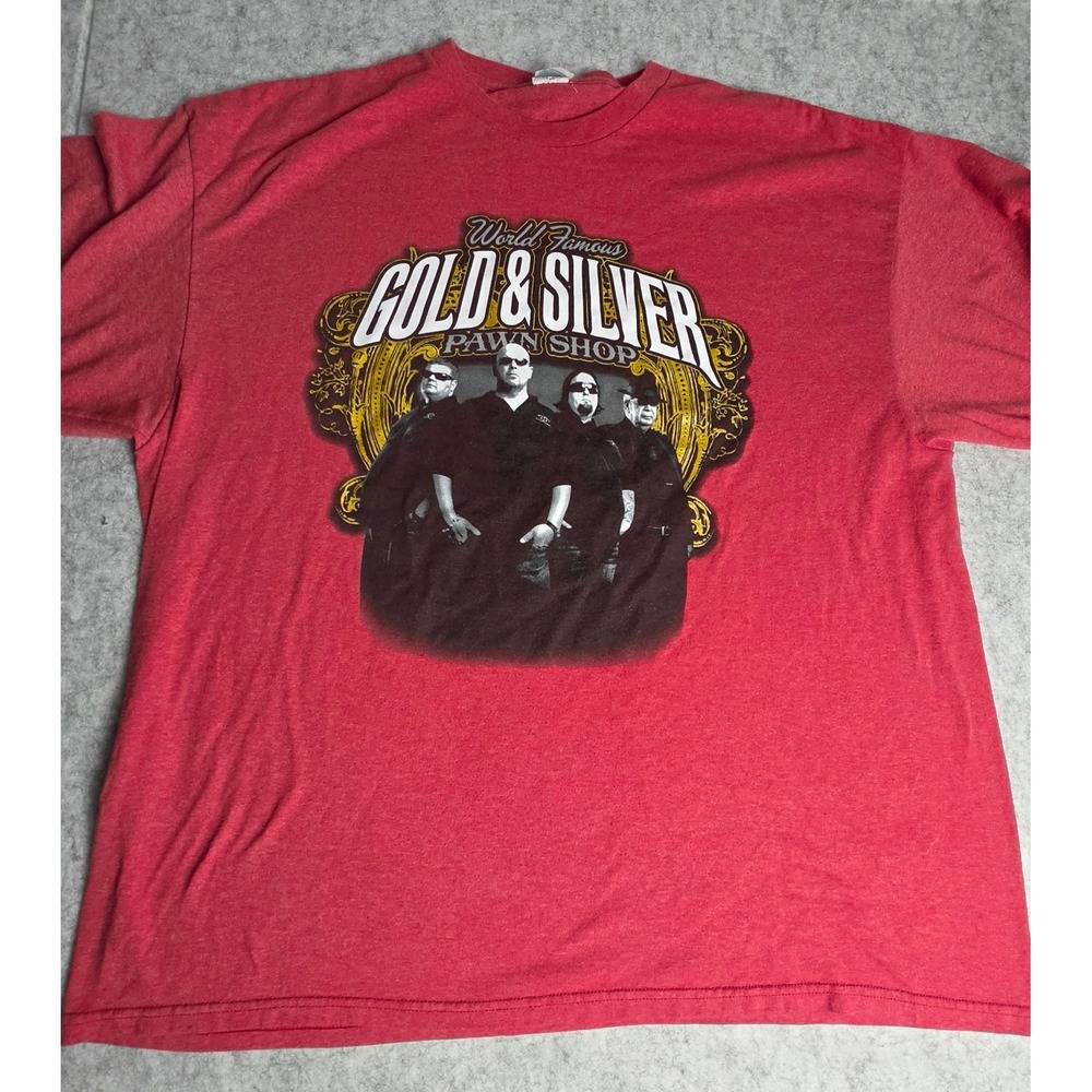 Gold & Silver Pawn Shop Pawn Stars T-Shirt Mens 2XL Red Delta Pro Weight Tee